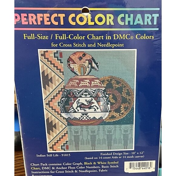Cross Stitch Candamar Designs Indian Still Life Perfect Color Chart Full Size - Picture 1 of 6